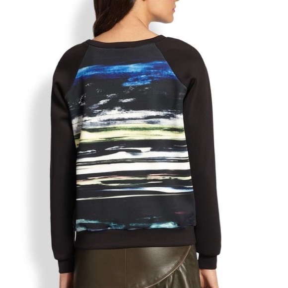 Black Aurora Borealis Neoprene Sweatshirt 6 - Picture 4 of 8